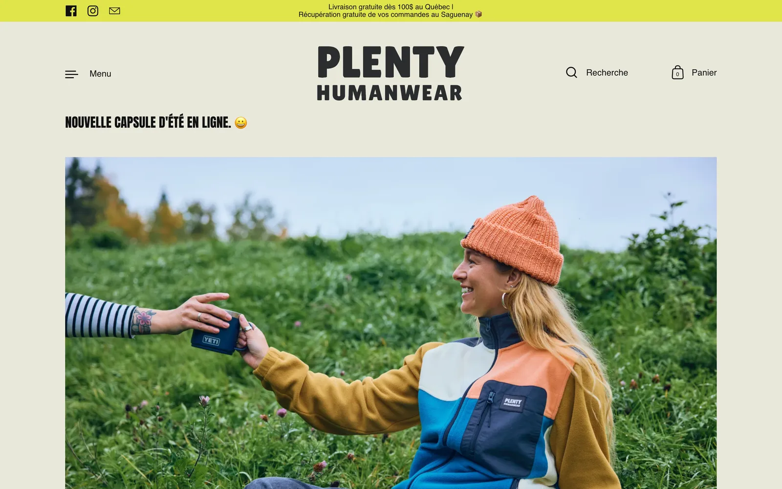 La boutique en ligne de Plenty Humanwear